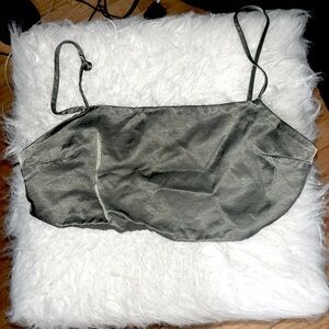 Green Zara crop top with straps, size women’s small